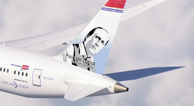 Paco de Lucía volará en aviones de Norwegian